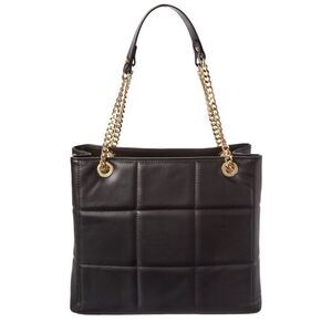 Persaman New York Briella Quilted Leather Tote, Black